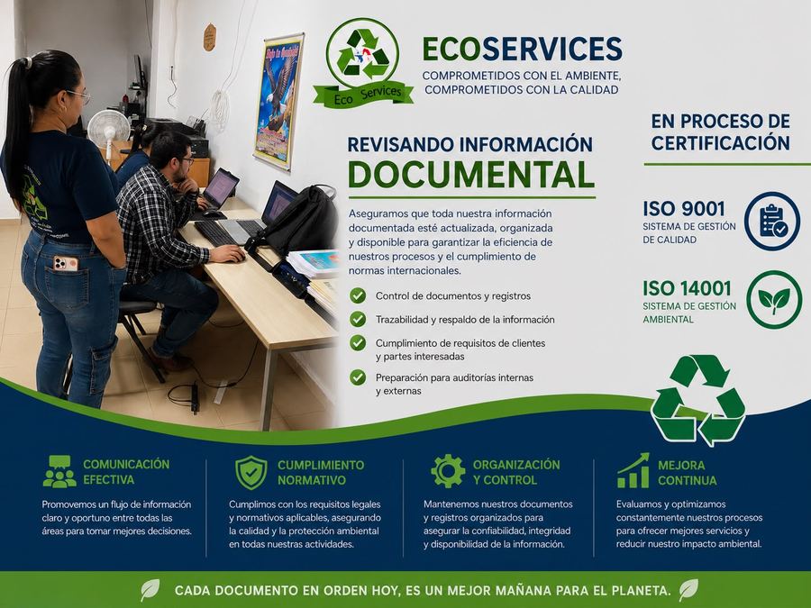 Ecoservices, en proceso de certificación ISO 9001 e ISO 14001