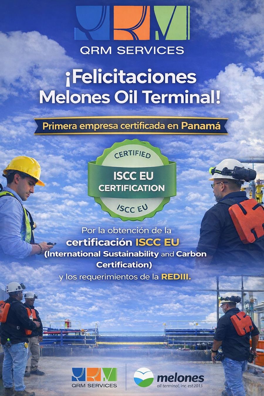 Melones Oil Terminal, primera empresa certificada ISCC EU en Panamá